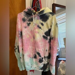 Large tie dye hoodie sweatshirt